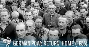 WWII German Prisoners Return Home (1955) | British Pathé