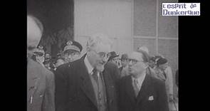 1947 Visite de Paul Ramadier, président du Conseil, à Dunkerque.