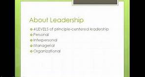 Principle-centered leadership-Shelby Carpenter