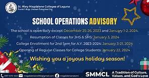 Christmas and... - St. Mary Magdalene Colleges of Laguna