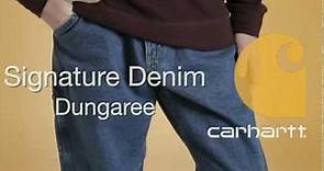 B237 Carhartt Signature Denim Dungaree
