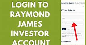 Raymond James Investor Access Login - How to Sign in to raymondjames.com (2023)