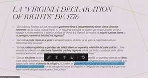 La "Virginia Declaration of Rights" de 1776