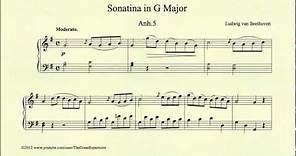 Beethoven, Sonatina in G major, Anh 5, Moderato