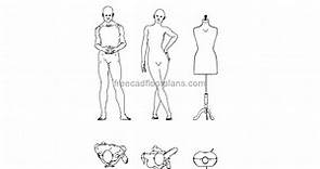Fashion Mannequin - Free CAD Drawings