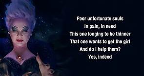 Poor Unfortunate Souls - Melissa McCarthy (Lyrics) [The Little Mermaid]