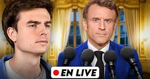 Emmanuel Macron répond aux journalistes en direct
