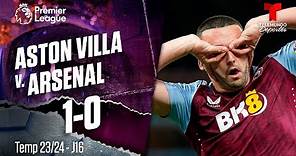 Highlights & Goles: Aston Villa v. Arsenal 1-0 | Premier League | Telemundo Deportes