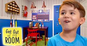 Boy's Bedroom Turns Into a BASEBALL STADIUM! | Get Out Of My Room | Universal Kids