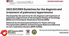 Revisión: 2022 ESC/ERS Guidelines for the diagnosis and treatment of pulmonary hypertension