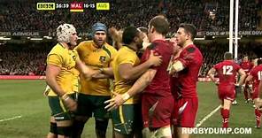 George North and Richard Hibbard HUGE hits vs the Wallabies in lead up to Folau try