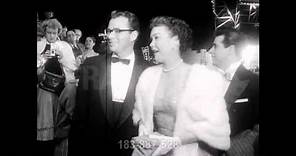 Rock Hudson arriving at Academy Awards Ceremony March 30, 1955.wmv