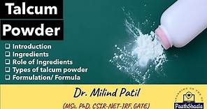 Chemistry of Talcum Powder || Chemistry of Cosmetics || UG PaathShaala #talc
