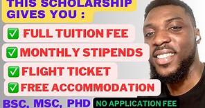 BEST SCHOLARSHIP IF YOU HAVE NO MONEY TO STUDY ABROAD 2024