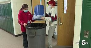Students at Jenkins Middle School volunteer as janitors