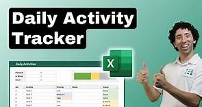 How to Make a Daily Activity Tracker in Excel