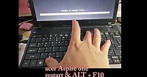 [筆電重灌]acer ASPIRE ONE 重灌: 重開機 ALT+F10 |