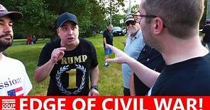 BONKERS Trump Supporters Interview: "We're on the Edge of Civil War!"