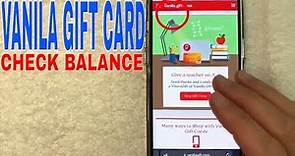 ✅ How To Check Vanilla Gift Card Balance 🔴