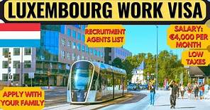 Luxembourg Country Work Visa 2024 | Luxembourg Jobs | Europe | Moving to Europe | Dream Canada