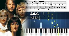 ABBA - SOS - Accurate Piano Tutorial with Sheet Music