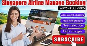 Singapore Airlines Manage Booking | Reservations | Flight Cancellation || Book Now- +1-866-217-1292