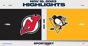 NHL Highlights | Devils vs. Penguins - November 16, 2023