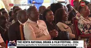 President Ruto at the National Drama & Film Festival Winners' State Concert
