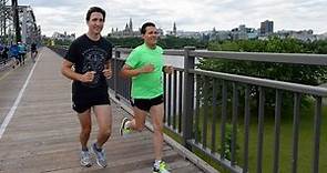 Justin Trudeau goes running with Mexican president