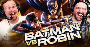 BATMAN VS ROBIN (2015) MOVIE REACTION! First Time Watching! DC Animated Universe