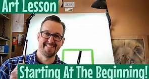 Art Lesson for Kids and Beginners - Basic drawing lesson - Fun art learning to draw - You can draw