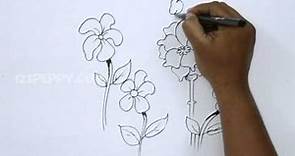 How to Draw Bee & Flower