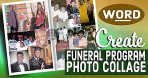 Create A Photo Collage Windows WORD - Funeral Program Template