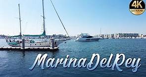 Marina Del Rey, California : Watching Boats & Watercraft at the Marina : 4k