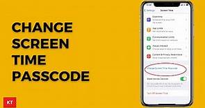 How to change screen time passcode | How to reset screen time passcode