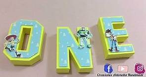 letras 3D / TOY STORY / MOLDE GRATIS / ONE