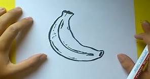 Como dibujar una banana paso a paso | How to draw a banana