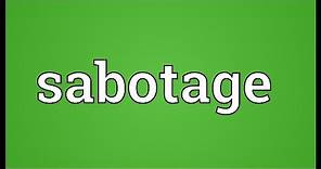 Sabotage Meaning