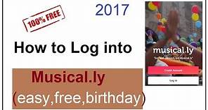 how to log into musically