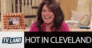 Valerie Bertineli (Melanie) Can't Stop Laughing | Shoe Bloopers | Hot In Cleveland | TV Land