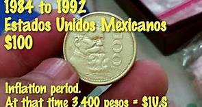 1984 $100 Extremely rare coin Estados Unidos Mexicanos