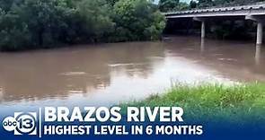 Rain pushes Brazos River at highest level in 6 months