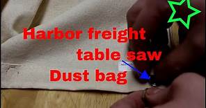harbor freight table saw dust bag install/mod using rare earth magnets
