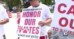 Animal advocates protest in Miami for better condtions at county shelters