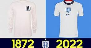 La evolución (Todos) las camisetas de la Selección de fútbol de Inglaterra 2022