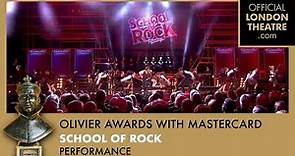 School of Rock The Musical performs at The Olivier Awards 2017 with Mastercard
