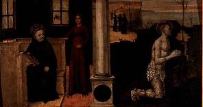 La Tentation et la Pénitence de saint Benoît de Ambrogio Bergognone - Reproduction d'art haut de gamme