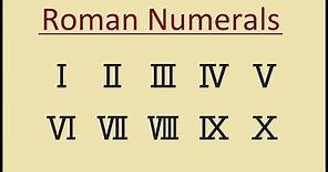 Roman numerals 1 to 100 (rules and convention)