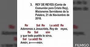 Rey de Reyes/ Canto de Comunión para Cristo Rey (con acordes)