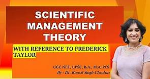 SCIENTIFIC MANAGEMENT THEORY I THEORIES OF ORGANIZATION I Taylorism